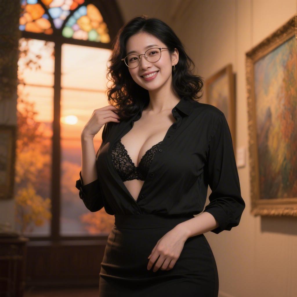 秋の美術館で出会った巨乳のキュレーターに展示室で授乳手コキされた話