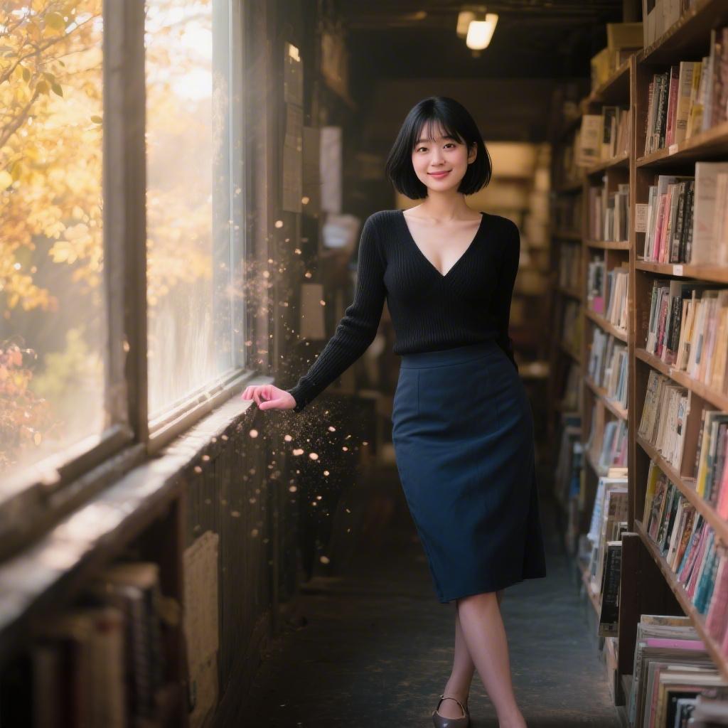 秋の本屋で出会った巨乳の店員さんに奥の棚で手コキされた話