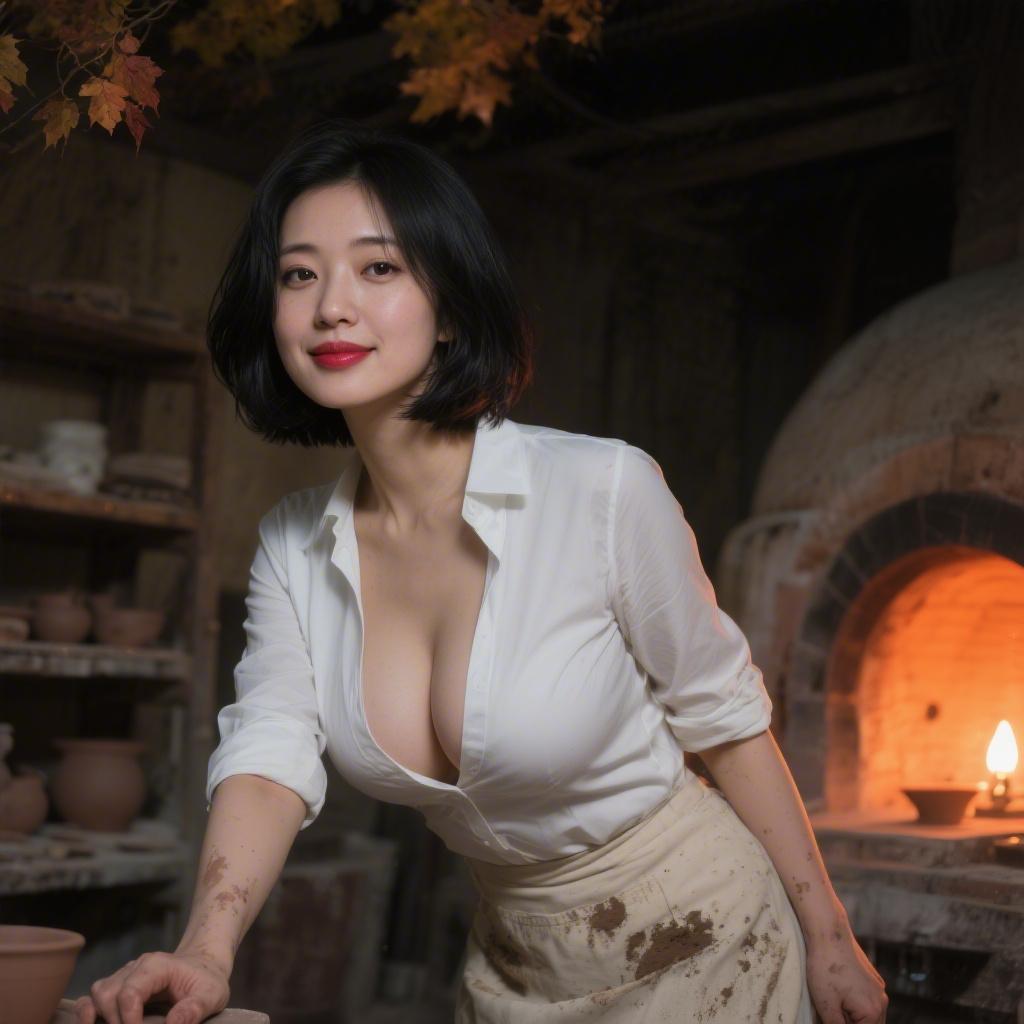 秋の陶芸教室で出会った巨乳の陶芸家に窯裏でフェラチオされた話