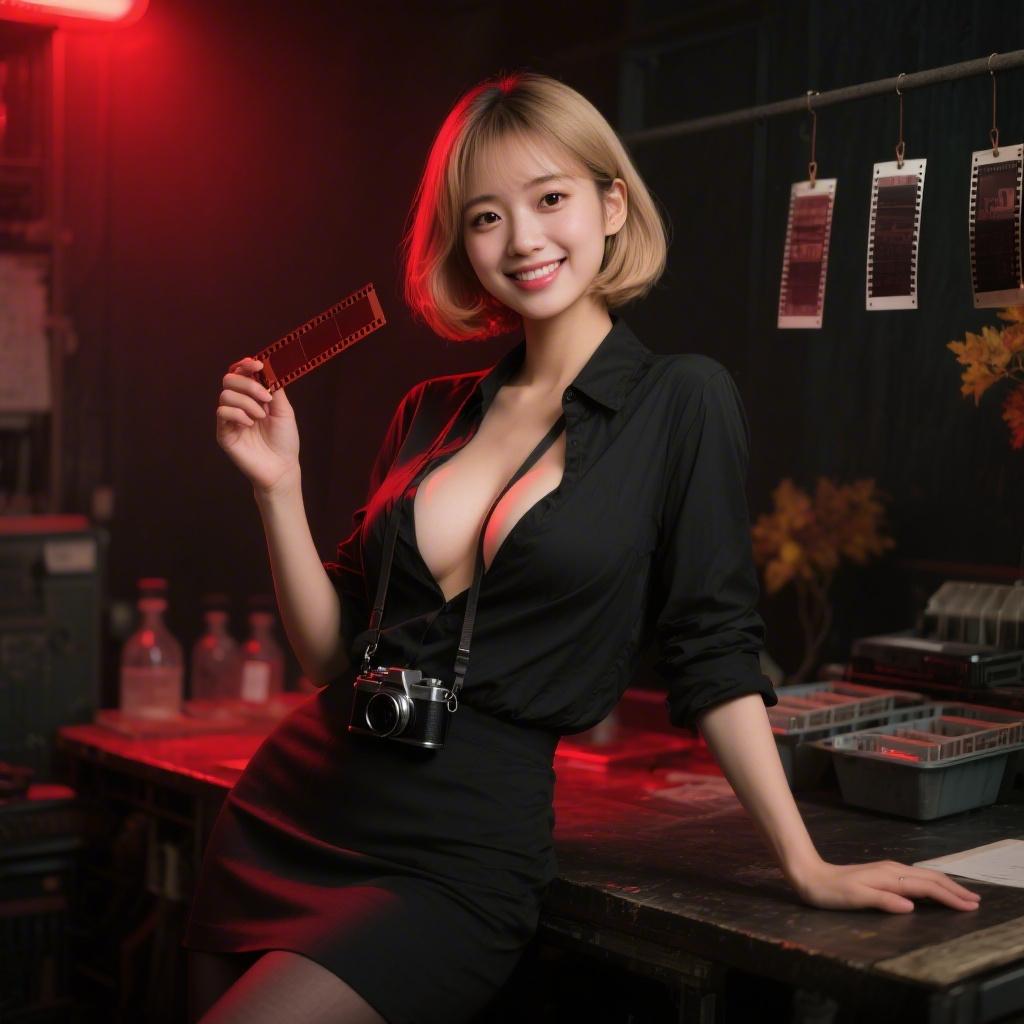 秋の写真展で出会った巨乳のフォトグラファーに暗室でパイズリされた話