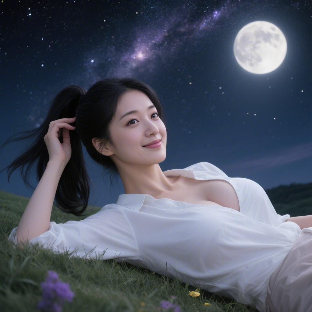 夏の星空観察で出会った巨乳の天文学者に丘の上でフェラされた話