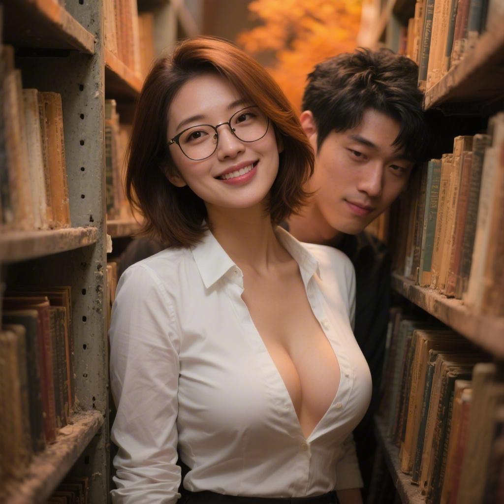 古本屋の仕入れ作業を手伝う巨乳の店主に倉庫棚の間でフェラチオされて喉奥イキした話