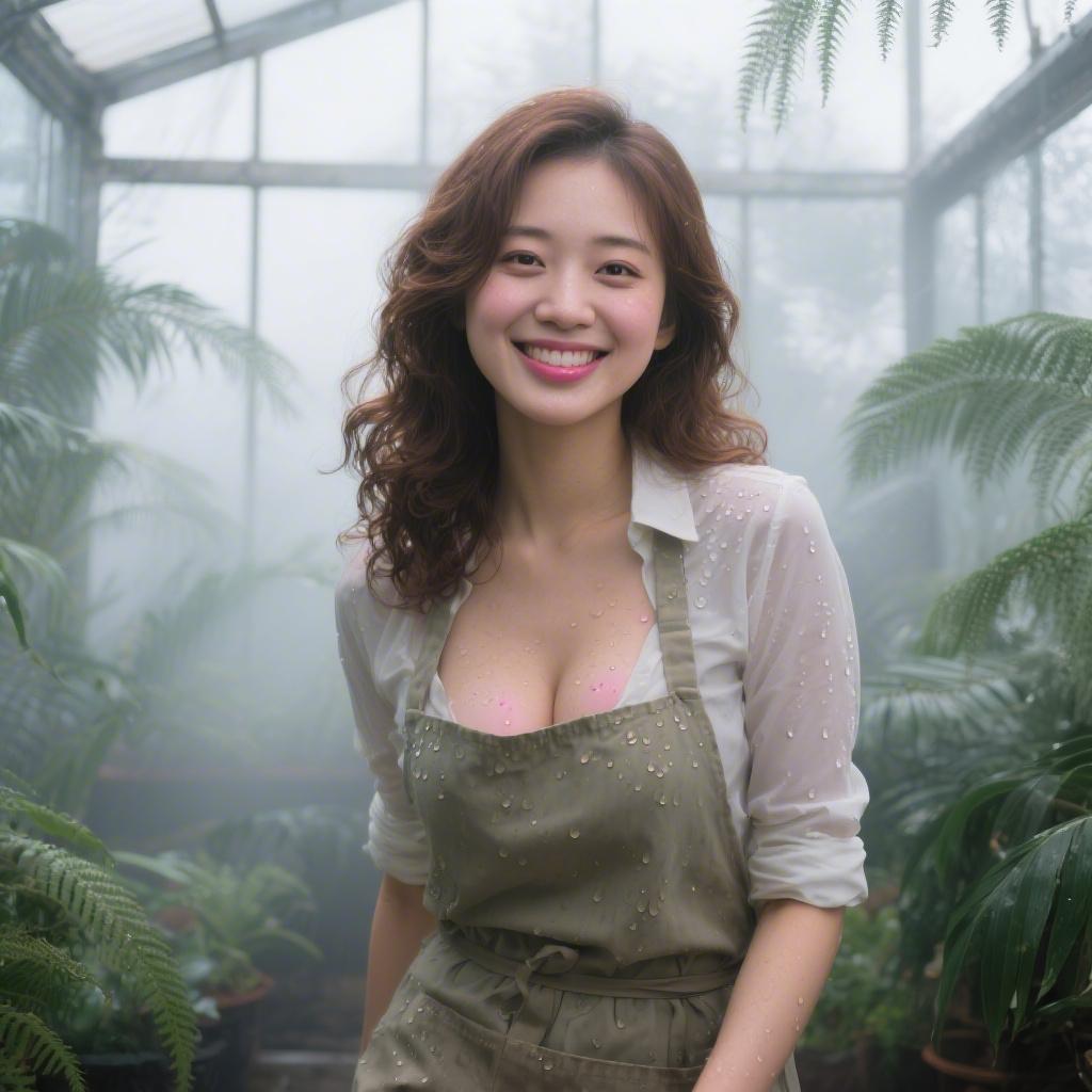 冬の暖室植物園で出会った巨乳の園芸ボランティアに温室の霧の中で蒸し乳ハグされた話