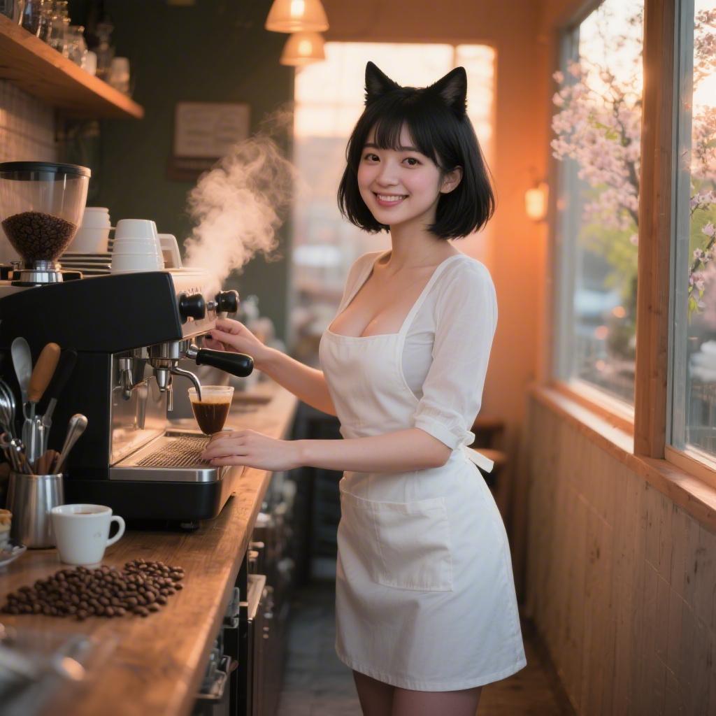 春のカフェで出会った巨乳のバリスタにカウンター裏でコーヒーまみれパイズリされた話