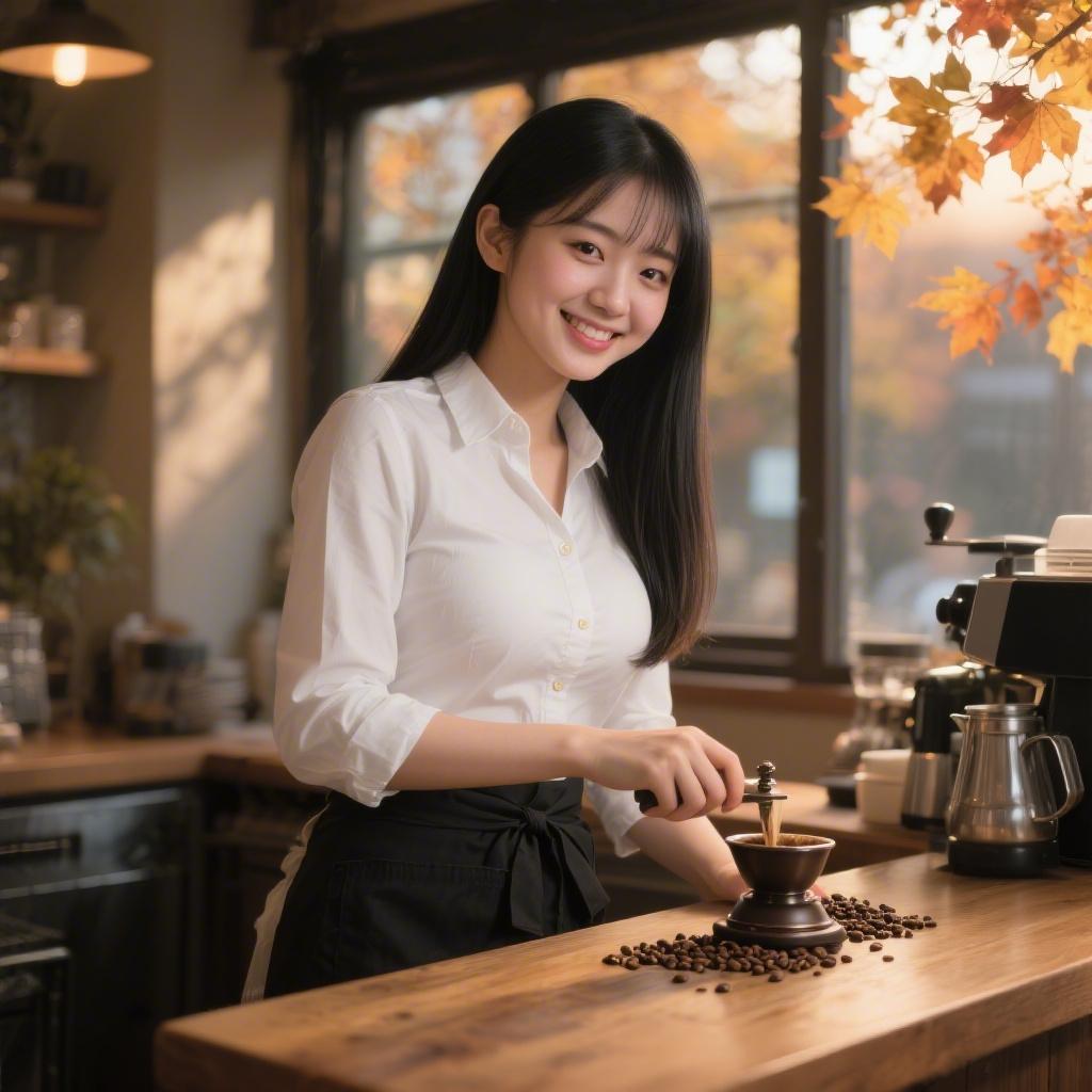 秋の喫茶店で出会った巨乳のバリスタにカウンター裏で正常位された話
