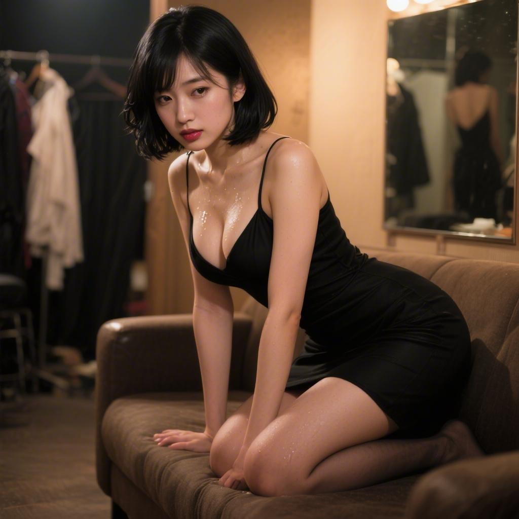 夏の劇場で出会った巨乳の女優に舞台裏の楽屋で口内射精された話
