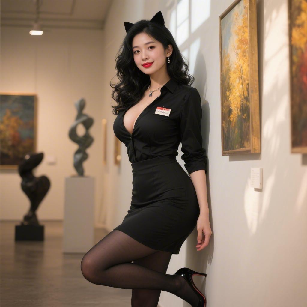 秋の美術館で出会った巨乳のキュレーターに展示室の隅で足コキされた話