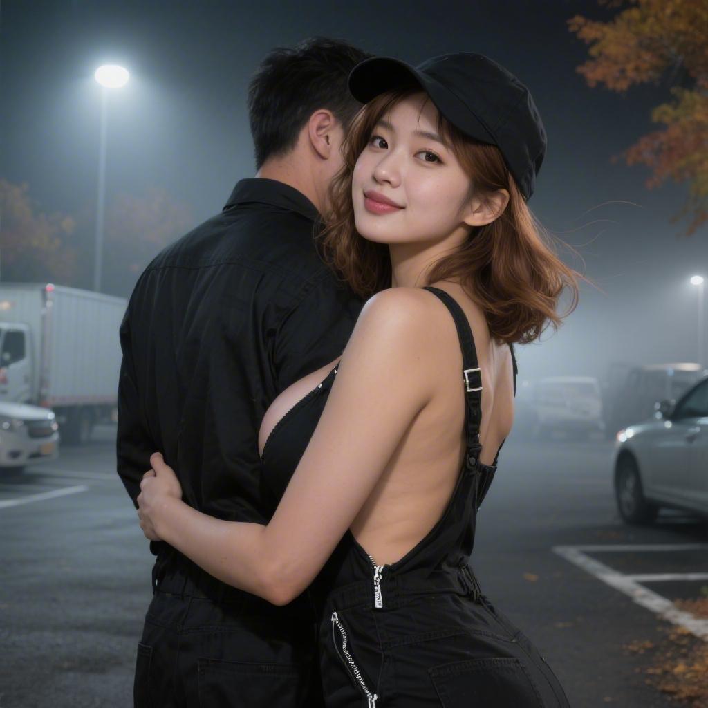 夜のドライブインで出会った巨乳のトラックドライバーに駐車場でバックハグされた話