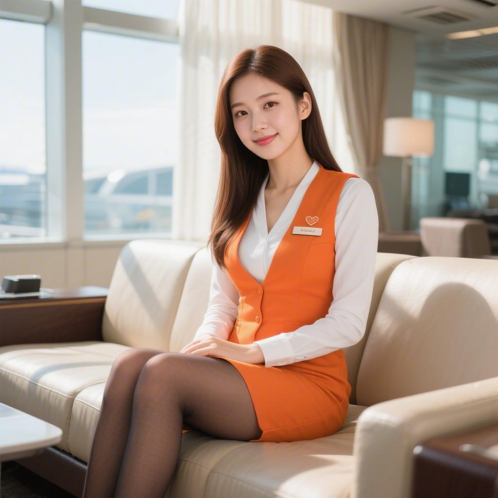 空港ラウンジで出会った巨乳のグラウンドスタッフに手コキで搾り取られた話