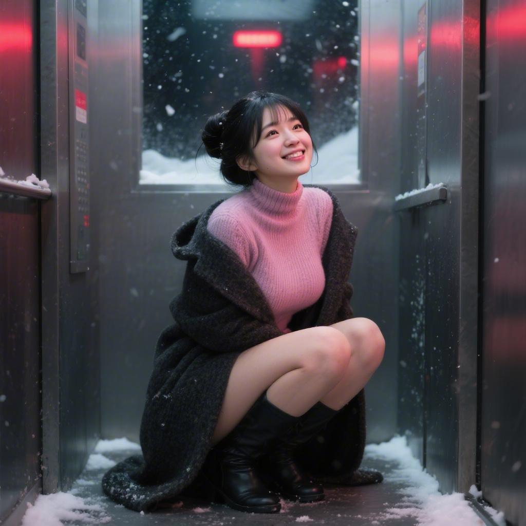 冬のマンションエレベーターで巨乳の隣人にフェラされて悶絶した話