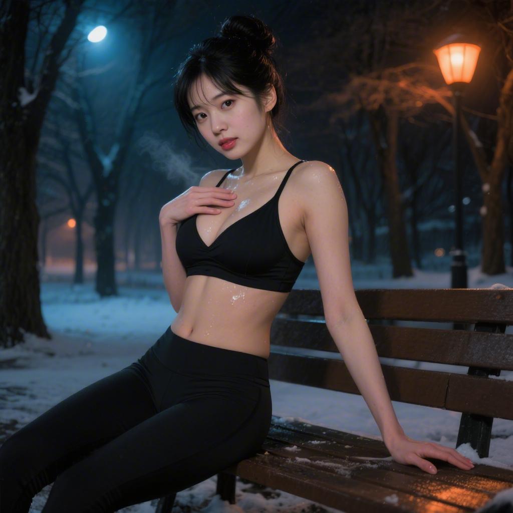 巨乳の深夜ランナーに公園で唇を奪われ乳を揉みほぐされた話