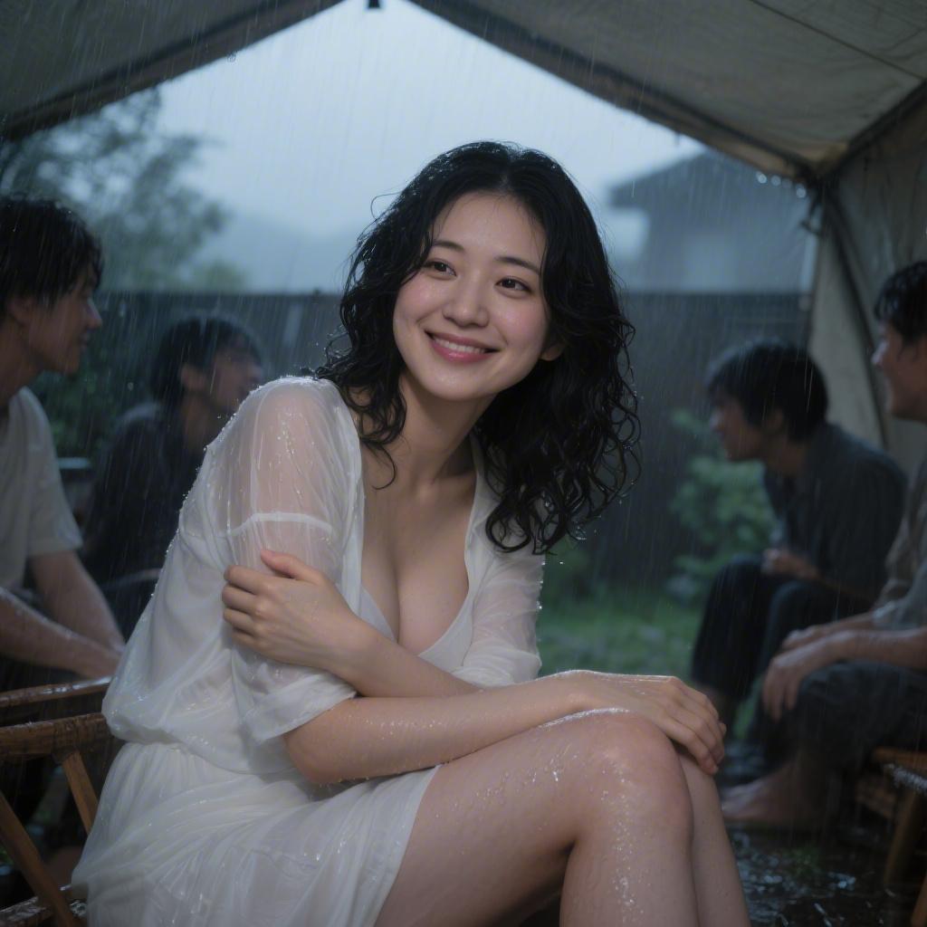 夕暮れのベーカリー裏で巨乳の店員とグループの秘密パーティー勃起した話