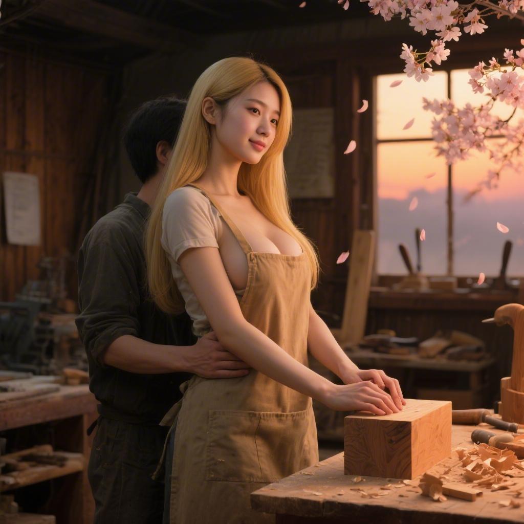 黄昏の工芸店で巨乳の職人に見習いとして抱きしめられて下半身熱くなった話