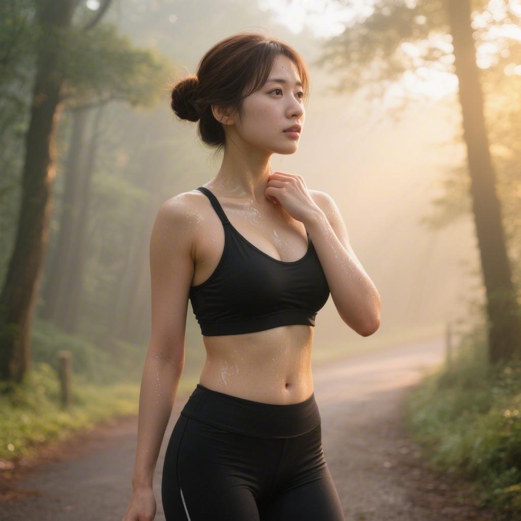 夏の早朝ジョギング道で巨乳ランナーに心理支配された話