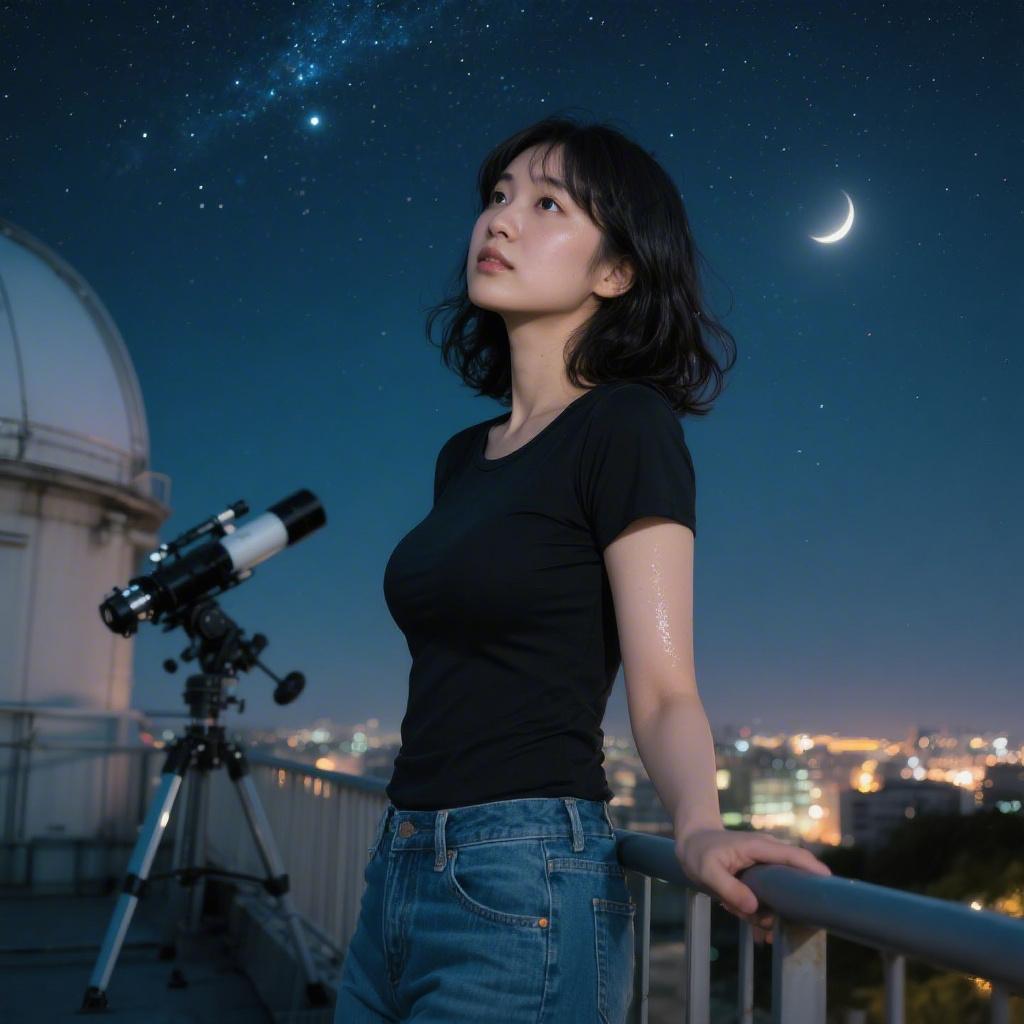 夏の夜の屋上天文台で巨乳の天文学者に星見の最中にバックから突かれて蕩けた話