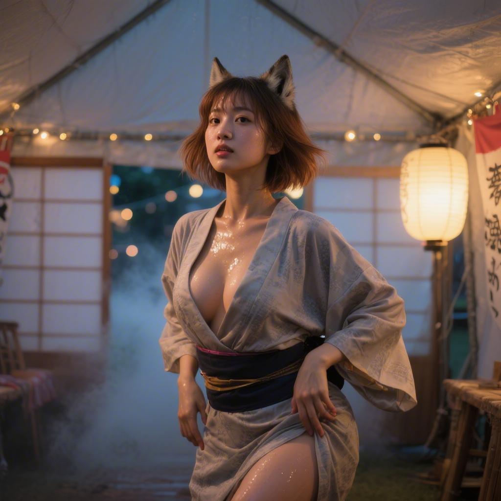田舎祭りの舞台裏で巨乳の踊り子に息を合わせて腰を振らされた話