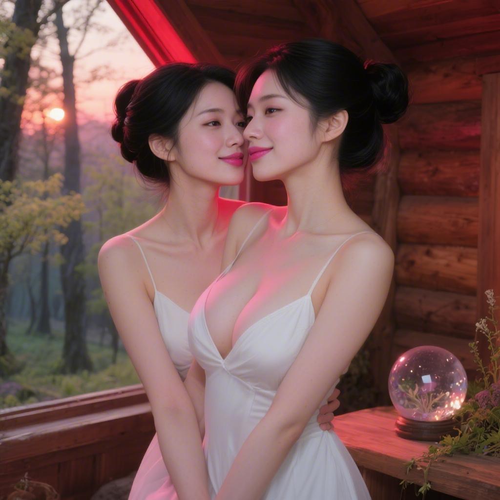 春の森の隠れ家で巨乳占い師に呪文キスで搾られた話