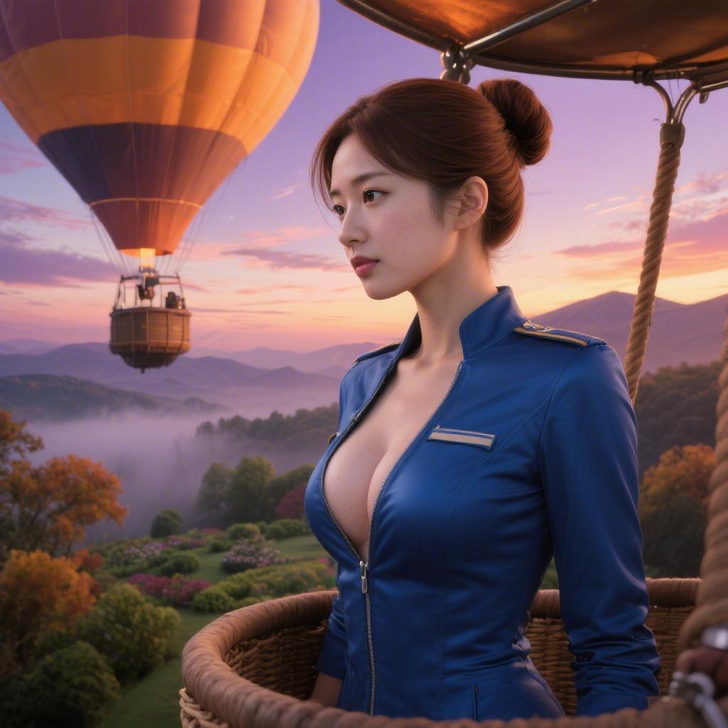 空中浮遊庭園で巨乳気球操縦士に風まかせの胸押しつけられた話