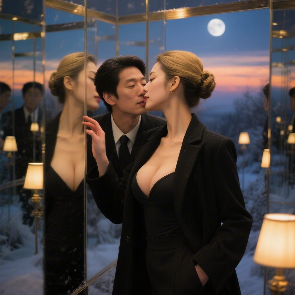 鏡の迷宮で巨乳鏡職人に反射胸眺めながらキスされた話
