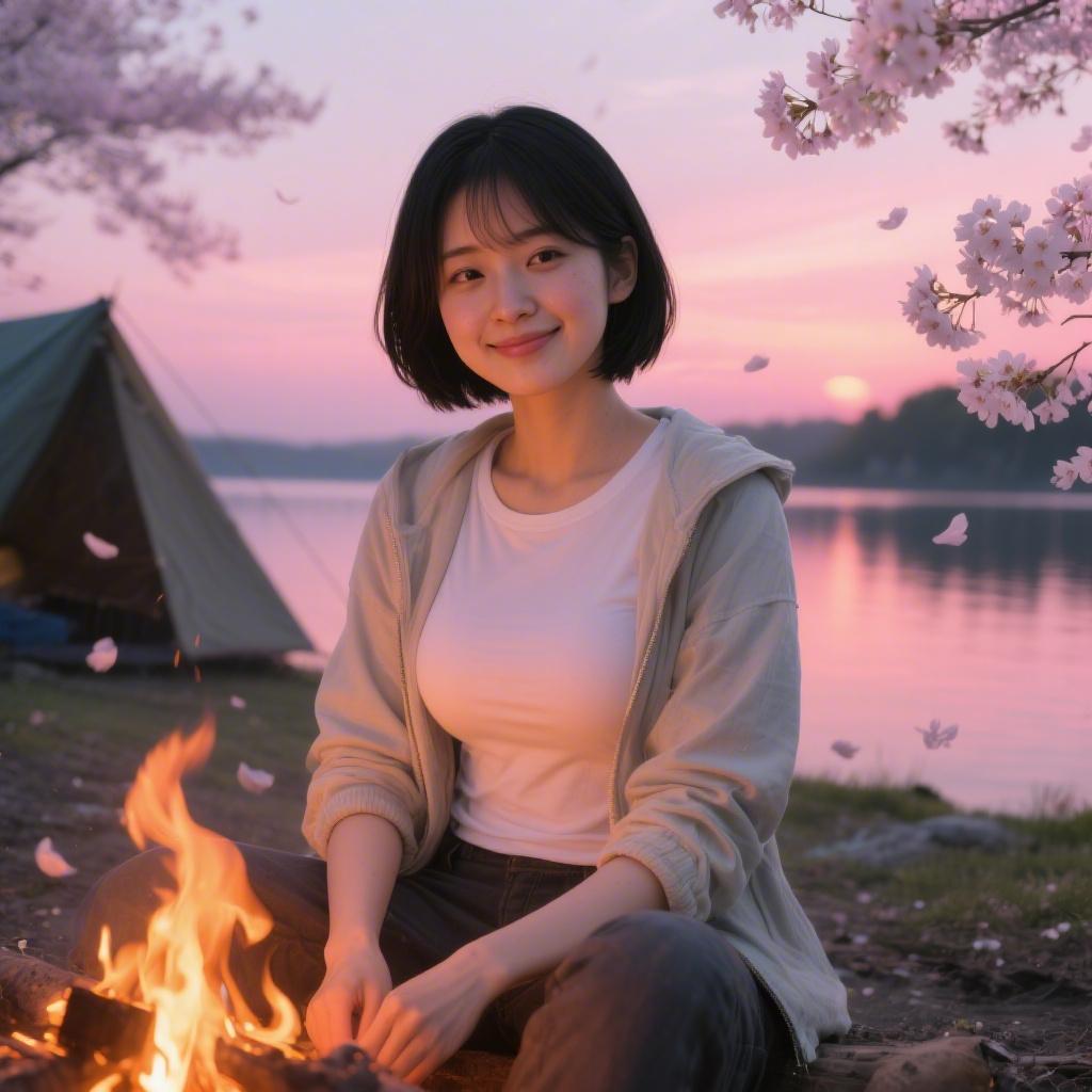 春の湖畔キャンプで巨乳キャンパーに正常位で挿入した話