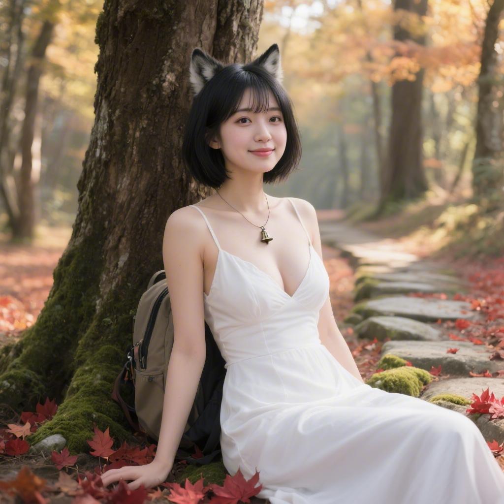 秋の古道で巨乳の旅人に唇で吸われて魂が抜けそうになった話