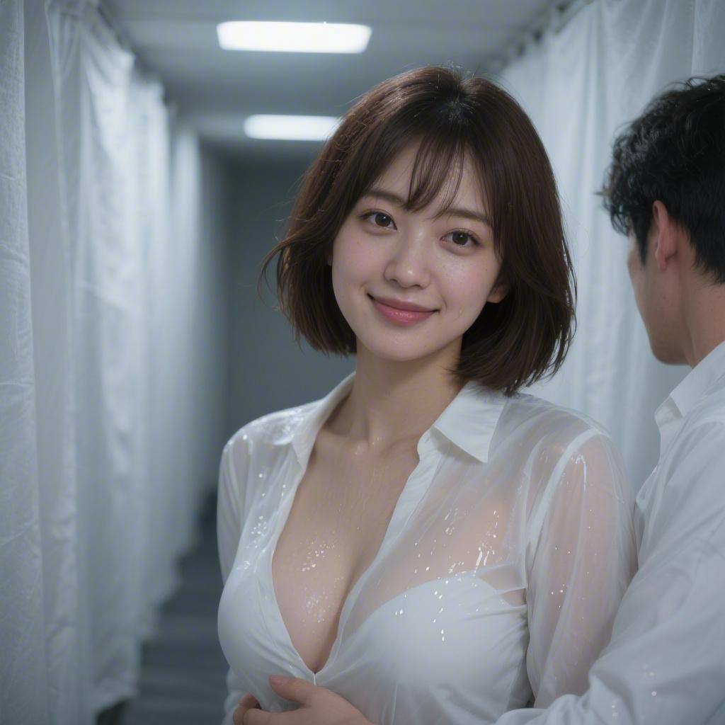 屋内迷路で巨乳のデザイナー美女に追いつかれて密着ハグされた話
