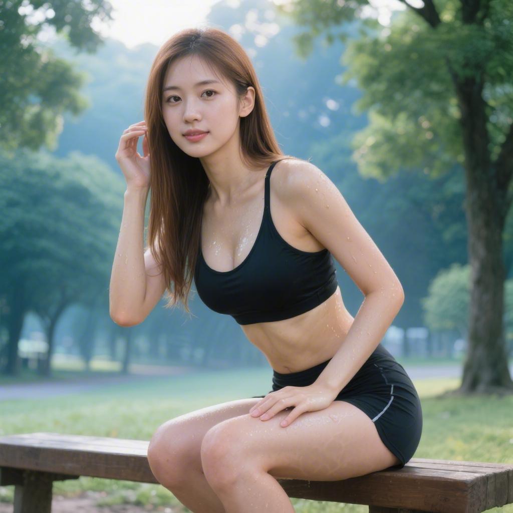 早朝のジョギングで出会った巨乳ランナーにロールプレイで犯された話