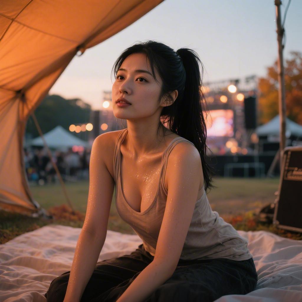 屋外フェスで踊る美女のデカパイを押しつぶして正常位でイカせまくった話