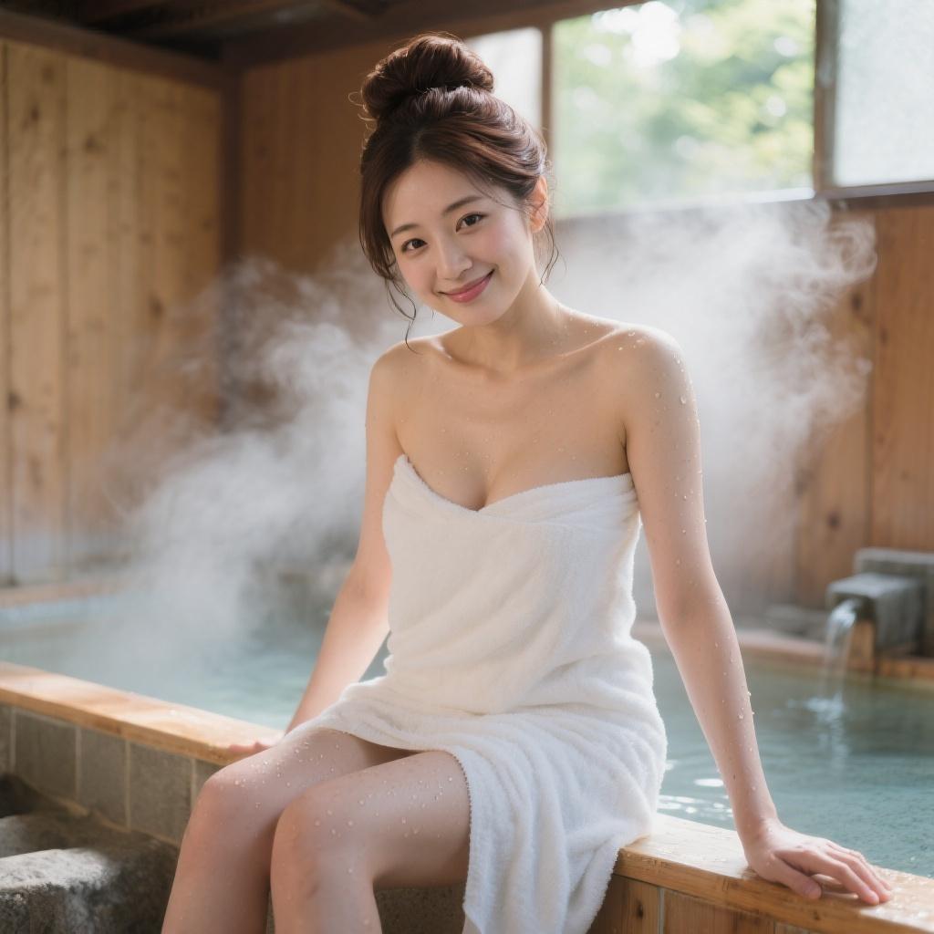 【温泉・風呂・人妻】日帰り温泉で出会った巨乳の人妻に授乳手コキされた話
