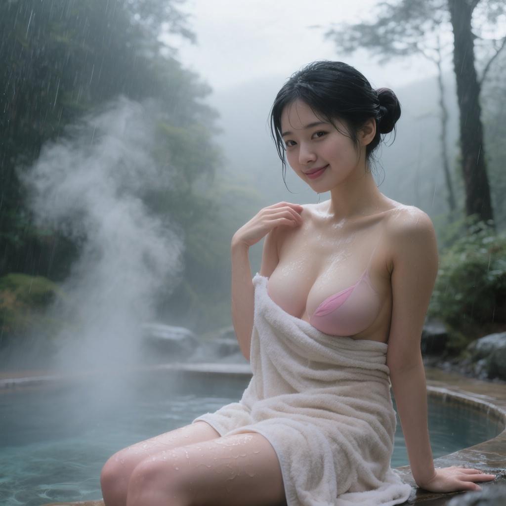 山奥の隠れ家温泉で出会った巨乳のぽっちゃり女子大生に柔らか授乳手コキされた話