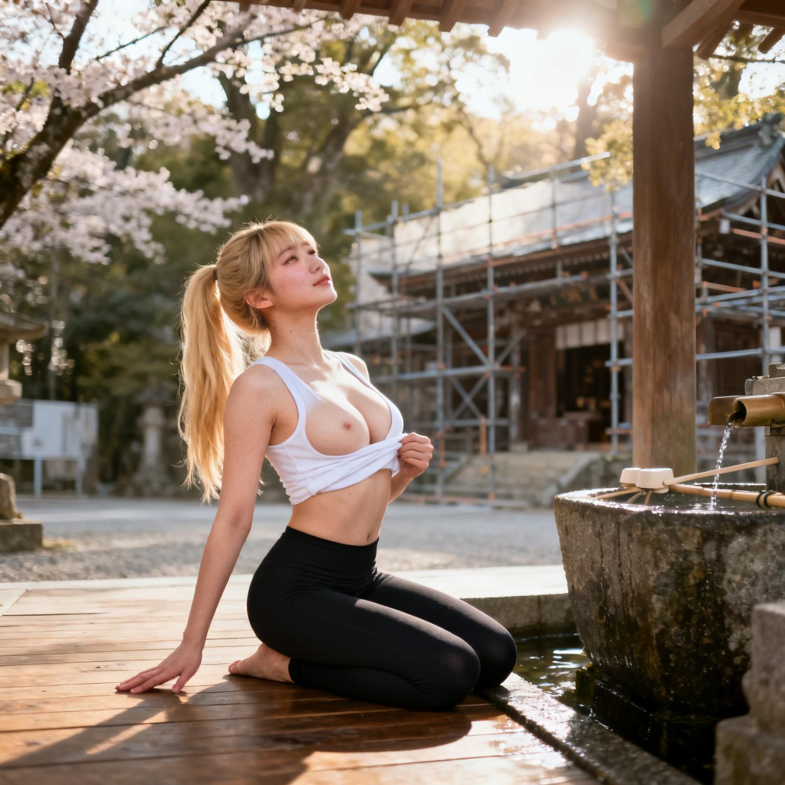 実家近くの古い神社で出会った女性に巨乳でパイズリされた話
