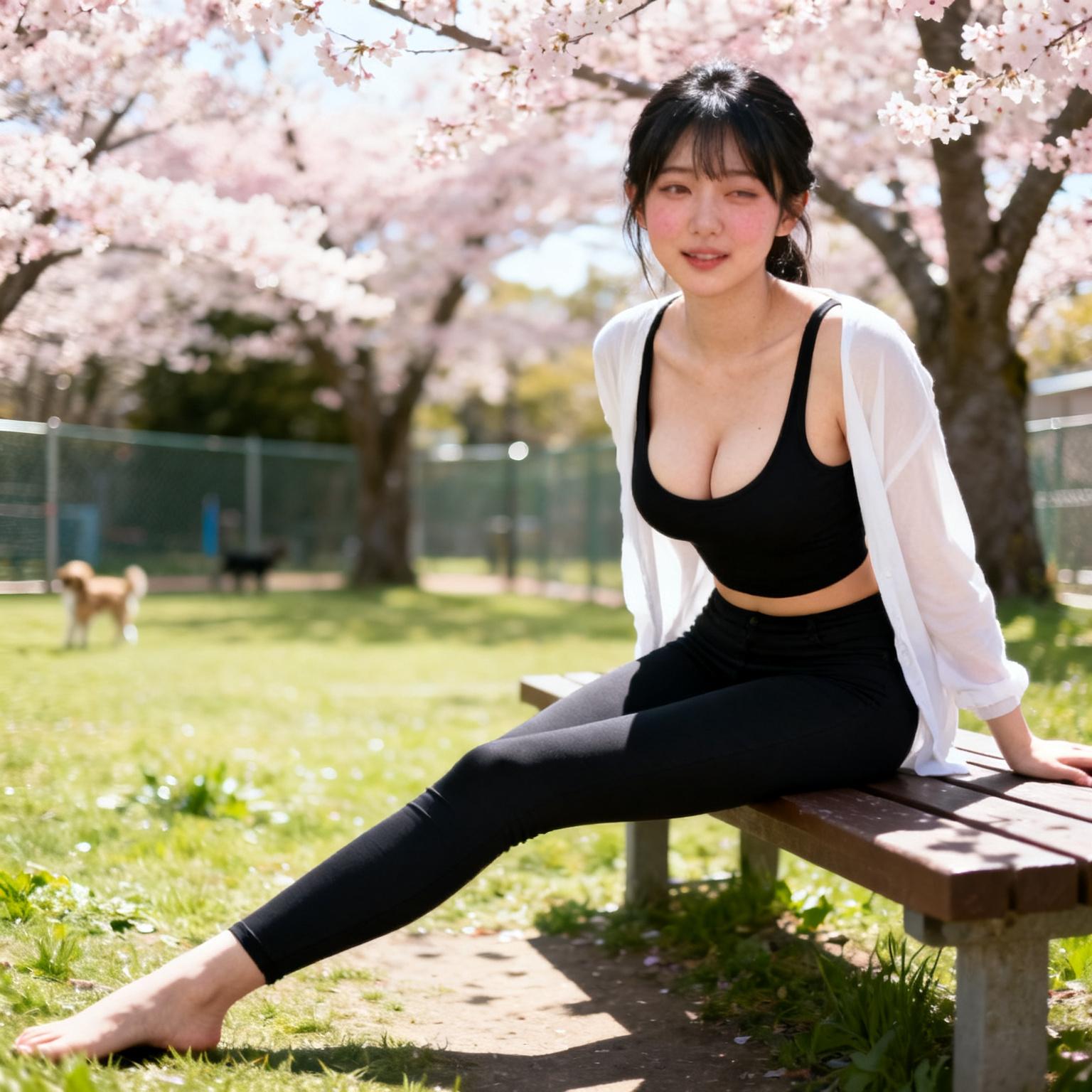 ドッグパークで再会した巨乳の元同級生にフェラチオされた話