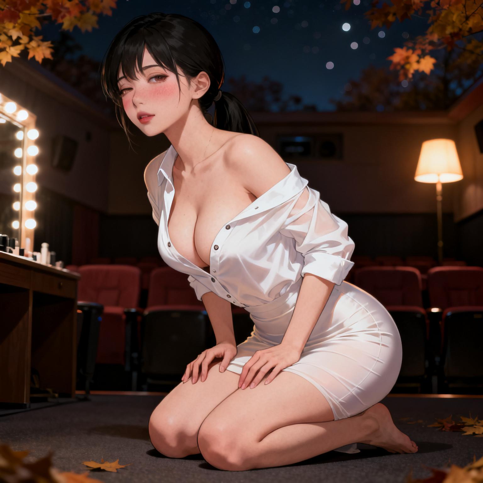 巨乳の舞台女優に楽屋でパイズリされた話