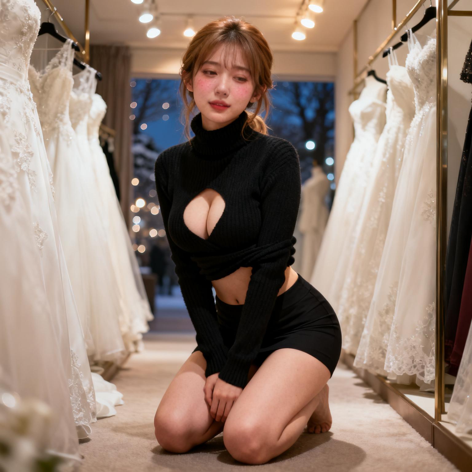 ブライダル展示会の試着室で巨乳デザイナーに濃厚パイズリされた話