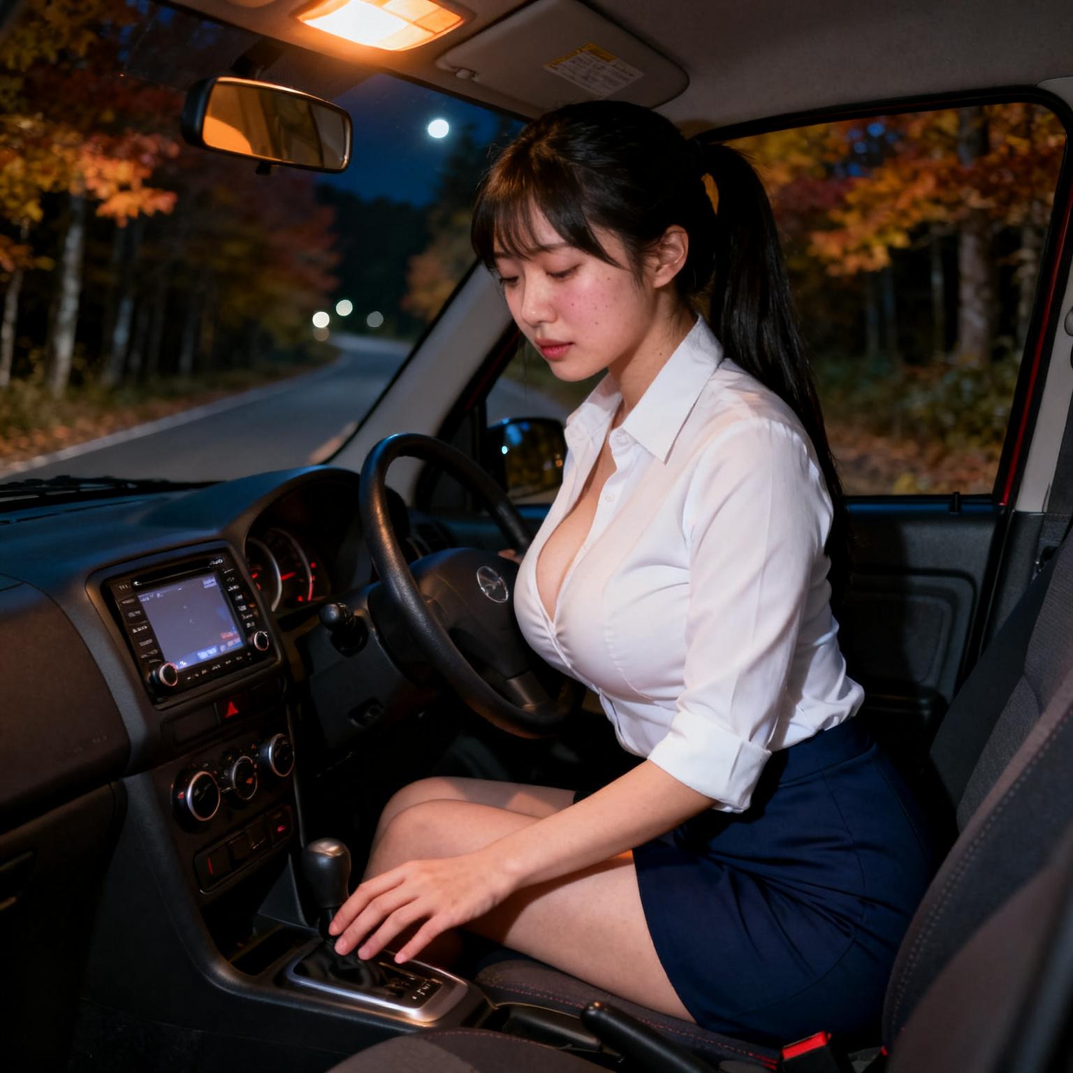 巨乳のレンタカー店員に試乗車内で手コキされた話