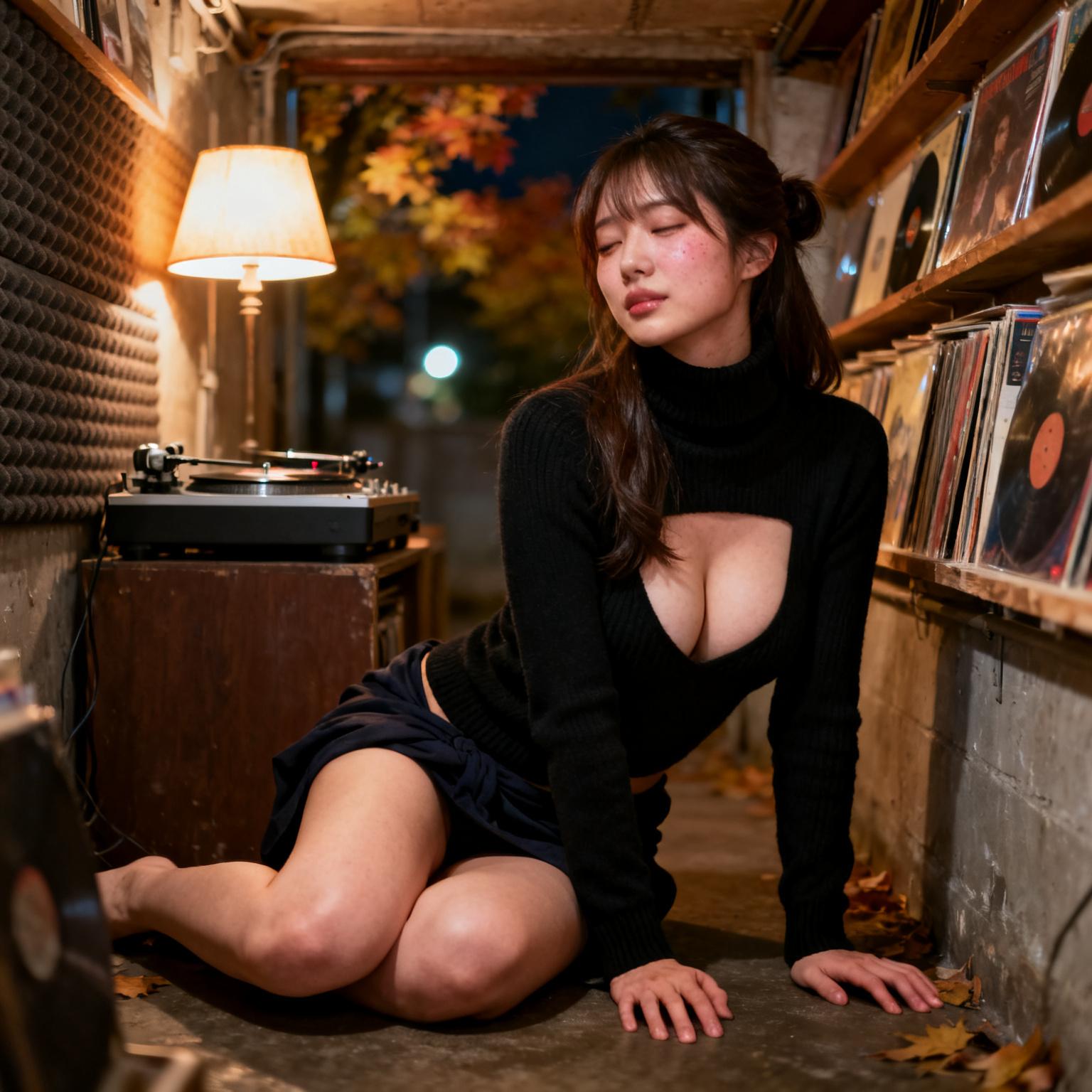 古いレコードショップの地下試聴室で巨乳店員にパイズリされた話